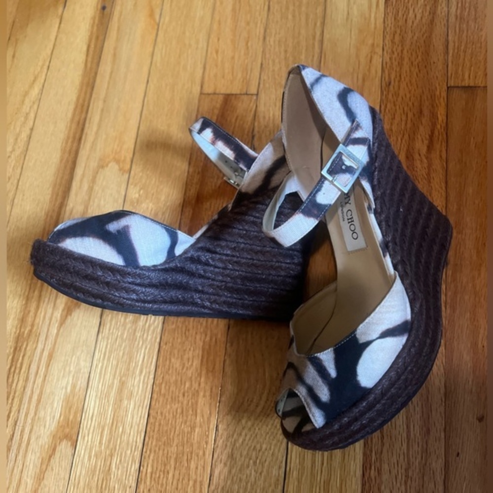 Jimmy Choo Canvas Printed Sandals
